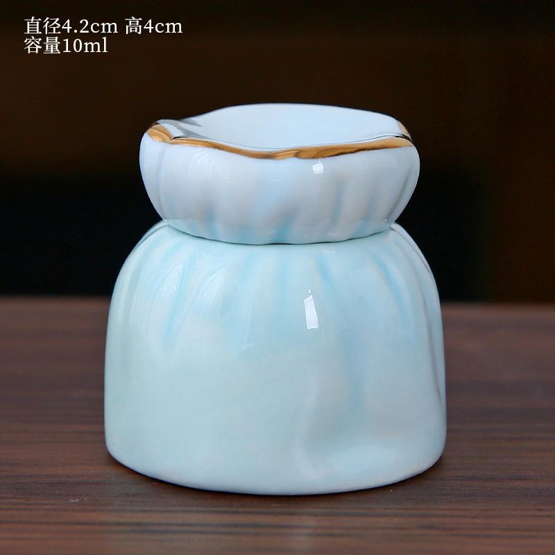 Compact Ceramic Storage Jar Powder Bottle Small Tea Caddy Rouge Jar Balm Sealed Jar Ointment Jar Storage Jars Home Storage Products