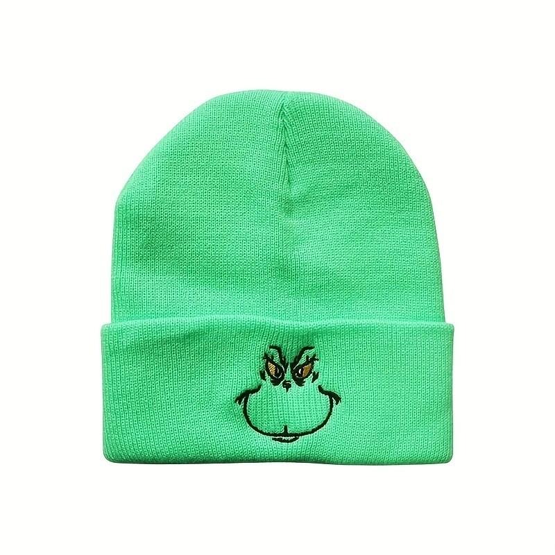 Stylish Cartoon Expression Embroidered Pullover Hat For Cold Weather Protection