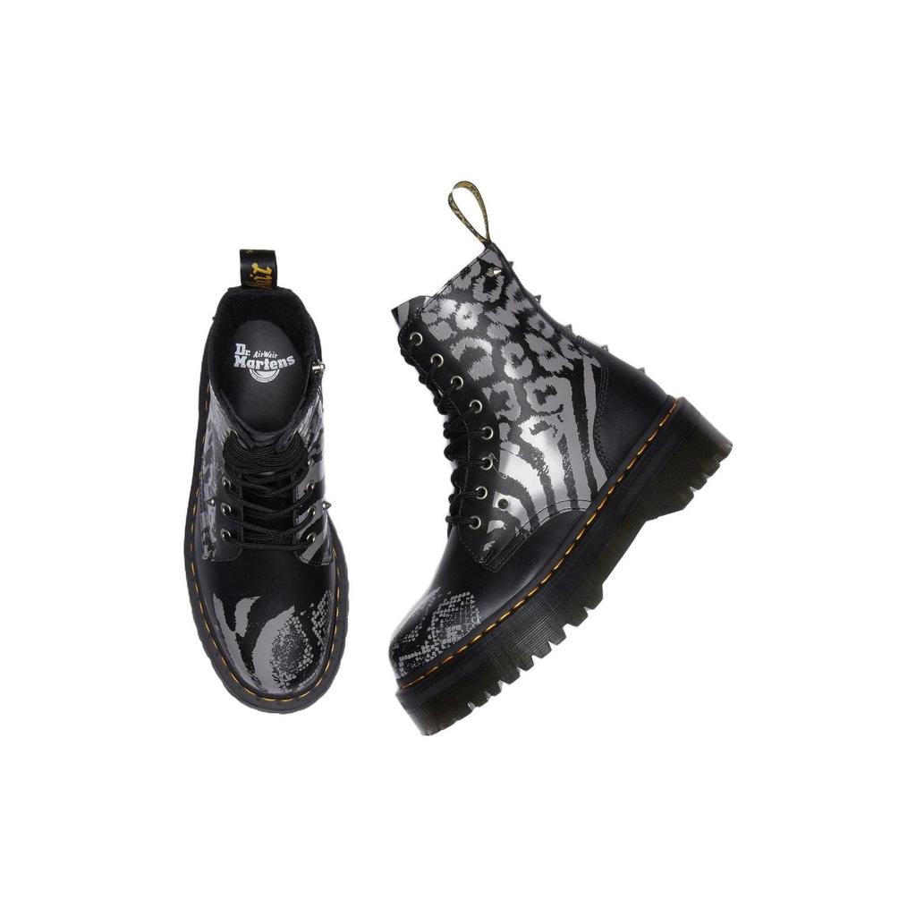 Dr Martens Jadon Animal Clash Unisex Black Grey 27669001