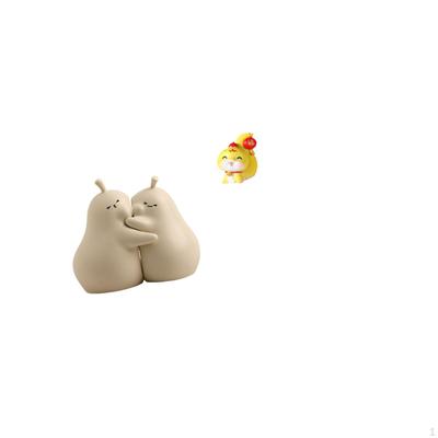 Hugging Pear Book Stand Ceramic Bookend Cartoon Snake Statue Decorative Figurine Resin Tabletop