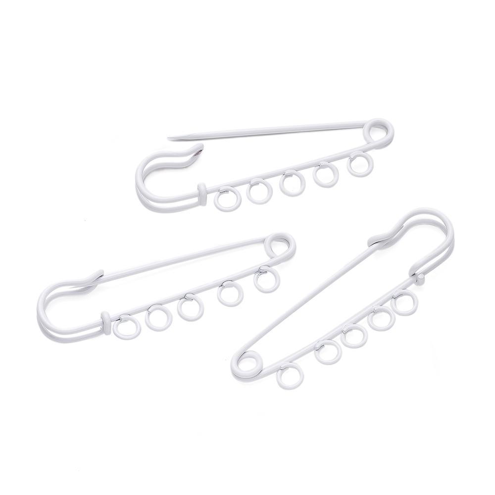 10pcs/lot Colorful Safety Pins Brooch Blank Base Brooch Pins 3/5 Rings Jewelry Pin for DIY Jewelry Making Supplies Accessorie