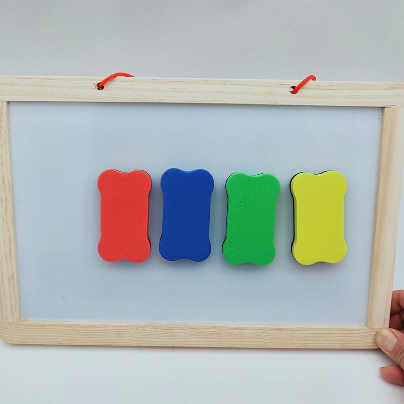 Magnetic Felt Small Bone Shaped Eva Whiteboard Eraser Cleaning Tool