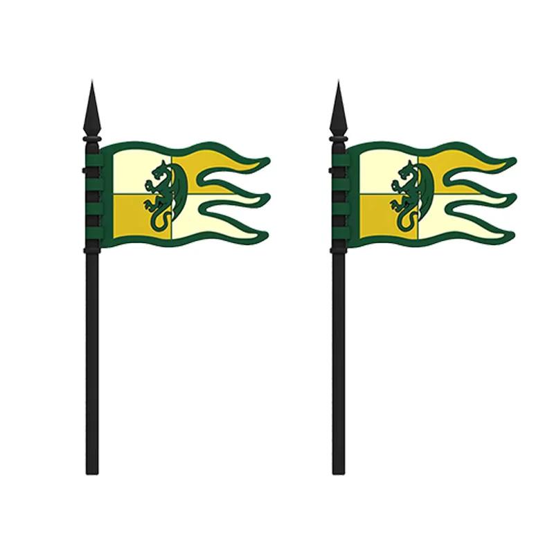 Medieval Knight Armored Troops Ancient Army Soldiers Mini Weapon Equipment Flag Model Building Blocks Kids Toys Birthday Gifts