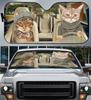 Car Sun Visor Funny Selfie Cat Car Windshield Sun Visor Uv Protection To Print