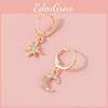 Trendy European Style Star Moon Earrings Electroplated Alloy Fashion Jewelry