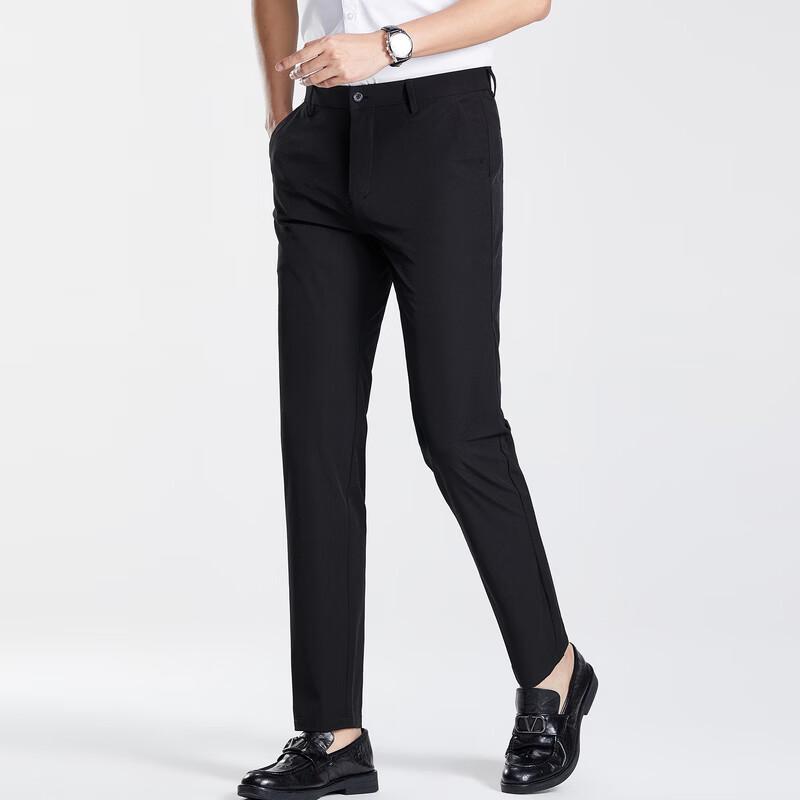 LangSha Men's Business Casual Slim Fit Long Pants