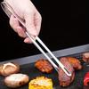 1pc Premium Stainless Steel BBQ Tongs with Textured Grip - Food-Safe, Extended Reach for Grilling, Roasting & Serving - Ideal for Steak, Meat & More