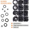 225pcs Rubber O-rings for Faucet, Hose, Valve, Water & Oil Proof Seals, Washer Combo Set, Universal Plumbing Accessories