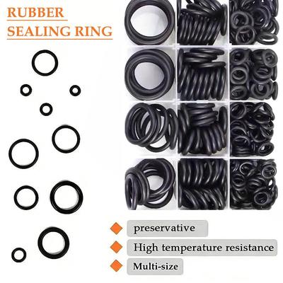 225pcs Rubber O-rings for Faucet, Hose, Valve, Water & Oil Proof Seals, Washer Combo Set, Universal Plumbing Accessories