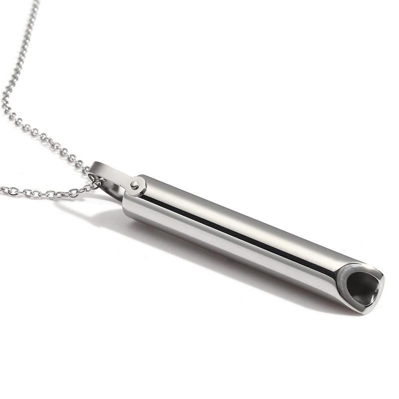 Simple Mindfulness Yoga Breath Whistle Ladies Necklace Decompression Jewelry