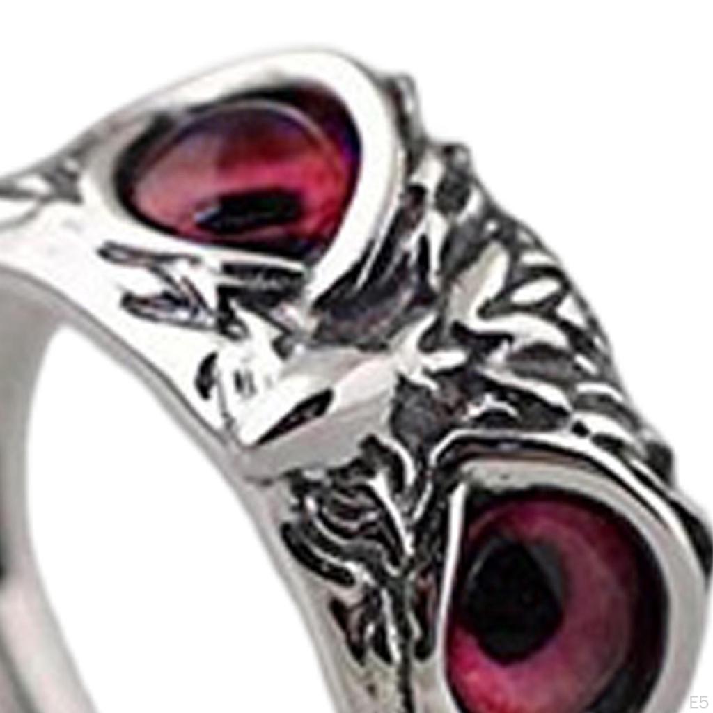 Eye Owl Rings Animal Open Ring Statement for Men Women Teen Boys Girls