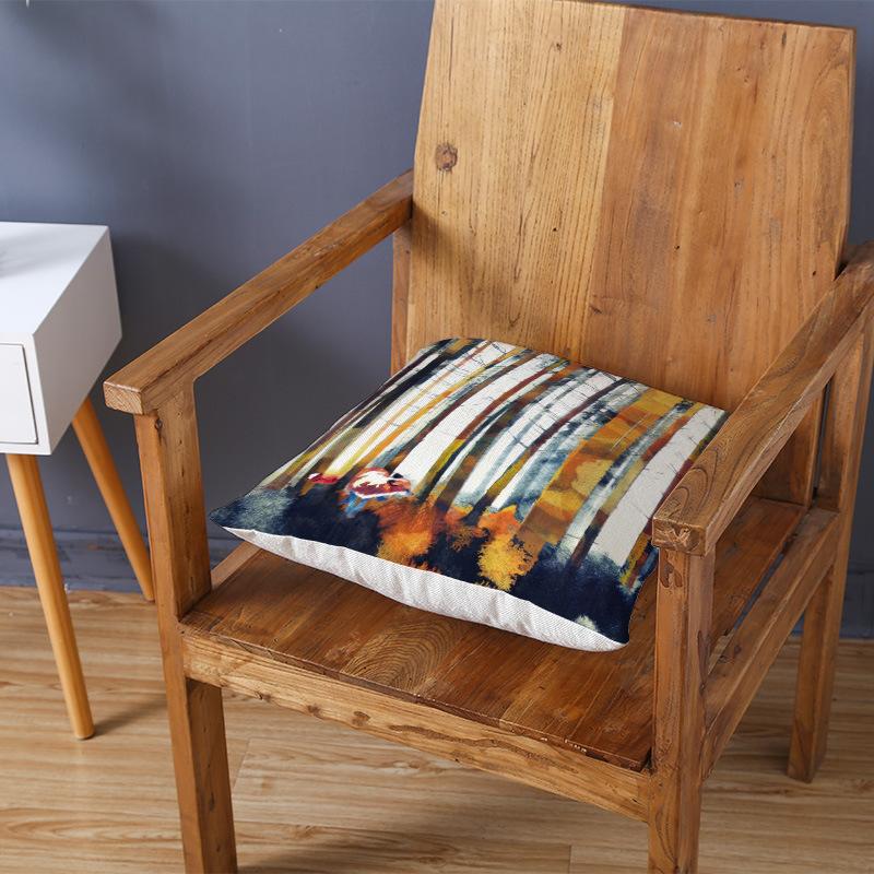 Home Decoration Supplies Landscape Painting Polyester Pillow Cover Home Geometric Abstract Sofa Cushion Cover