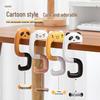 Cartoon Table-Edge Backpack Hook – Multifunctional, No-Paste Desk Bag Hanger