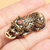 Ornament Brass Animal Pixiu Coin Charms Pendant Statue Chinese Miniature Figurines Home Office Tabletop Decoration Accessories