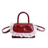 Korean Version of Sweet Bow Shoulder Bag Women's 2025 Summer Fashion Lace Mini Portable Messenger Bag