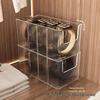 Men's Belt Display Rack: Acrylic Wardrobe Organizer with Transparent Compartments