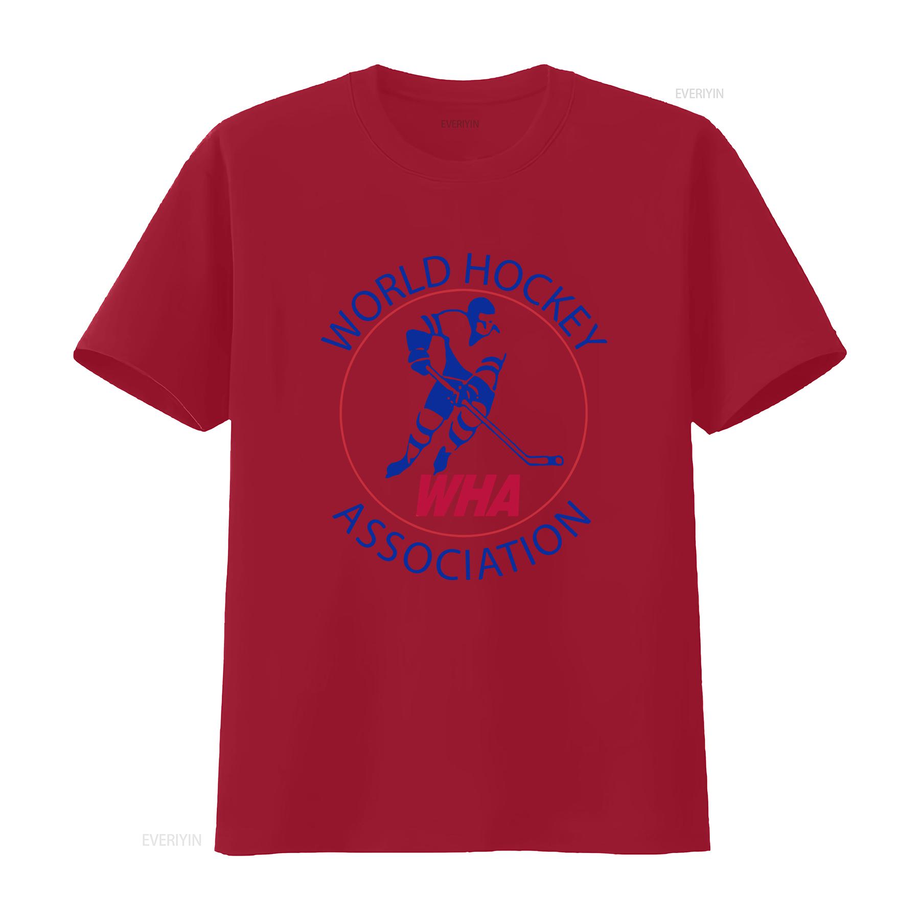 WHA World Hockey Association 1972 T Shirt vintage Washed designer clothes Breathable Slightly fashion streetwear S