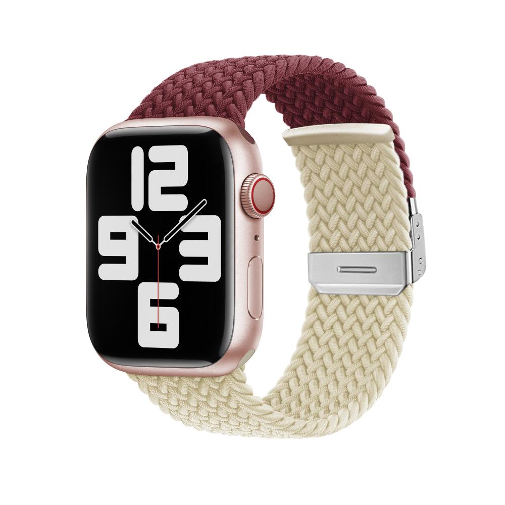 Braided Nylon Strap For Apple Watch Band Ultra 10 9 8 7 49mm 46mm 45mm 44mm Adjustable wristband 6 5 4 SE 41mm 42mm 40mm Correa