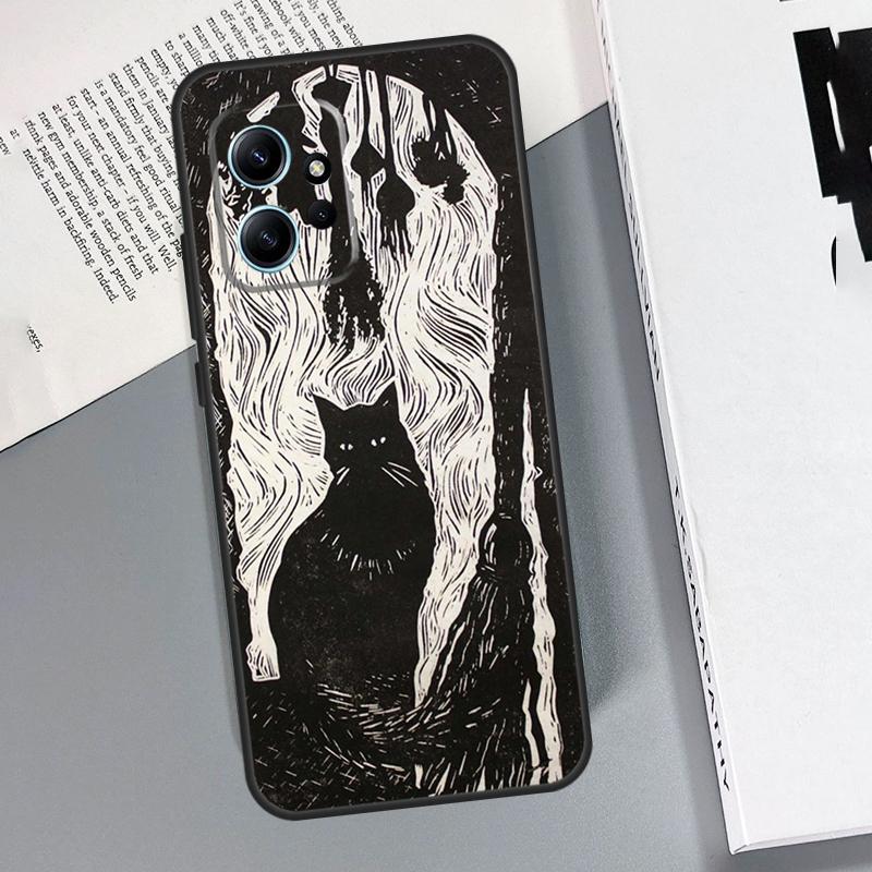 Witch Black Cat Case For Xiaomi Redmi Note 13 11 10 12 14 15 Pro Plus Cover For Redmi 15 15C 14C 10C 13C 12C
