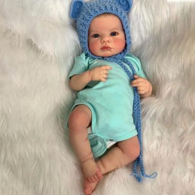 Lifelike 49 Cm Reborn Dolls for Boys and Girls Loulou Awake Full Silicone Body 3D Painted Skin Newborn Babies Doll Kid Playmate Toy Birthday Gifts