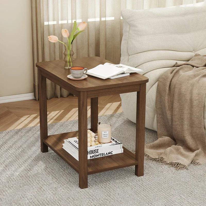 Simple Living Room Sofa Side Table Balcony Corner Coffee Table Small Square Bedside Side Living Room Tables Cabinet Furniture