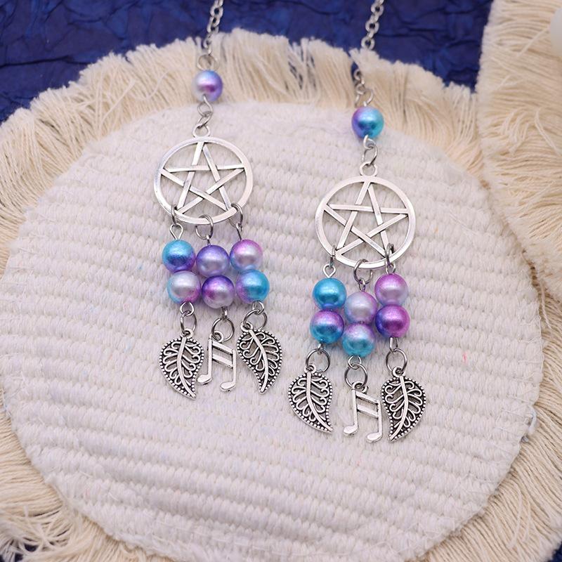 Car Interior Pendant Rearview Mirror Hanging Ornaments Dreamcatcher Car Decoration Beads Stylish Car Accessories