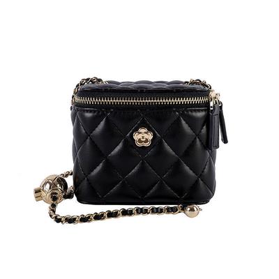 Ladies Bag New Camellia Rhombus Chain Box Small Bag Women's Summer Mini Shoulder Messenger Bag