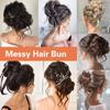 MISSQUEEN Synthetic Hair Bun Fake Hair Chignon Elastic Hair with Elastic Band Hair Bun Donut Chignon Messy Hair for Women