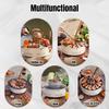 Portable Barbecue Grill Korean Charcoal Stove Stainless Steel Split BBQ Stove Round Non-stick Barbecue Rack For Outdoor Camping