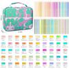 Creioane colorate Roleness Macaron, 50 de culori, pe bază de ulei, Profesionale, pentru copii și adulți, Cărți de colorat, Pastel, Miez moale, Set de materiale de artă, Gumă de șters