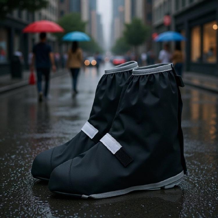 Polyester Shoe Cover with Reflective Safety Features for Walking Joggings Fishing Secure Elastic Bands Nonslip Design