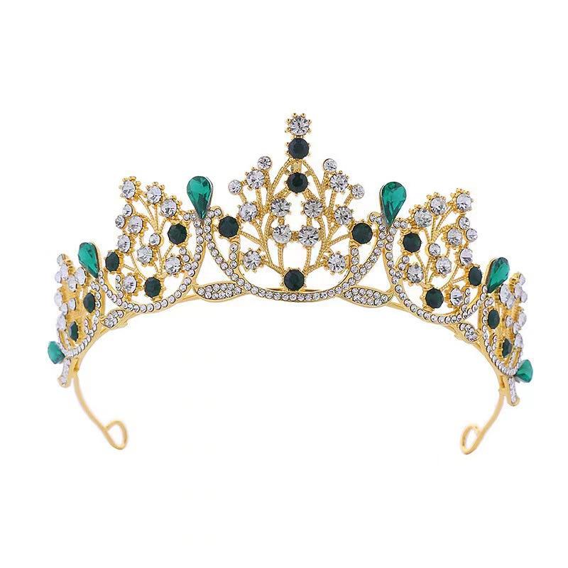 Bridal Luxury Retro Rhinestone Hair Crown Crown Hair Accessories Baroque Princess Ball Party Tiara Crown
