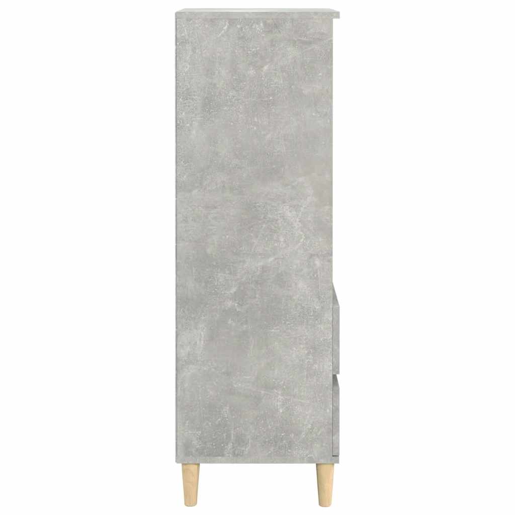 Vidaxl Vysoká skříňka, Šedá barva betonu, 40x36x110cm, Dřevotříska