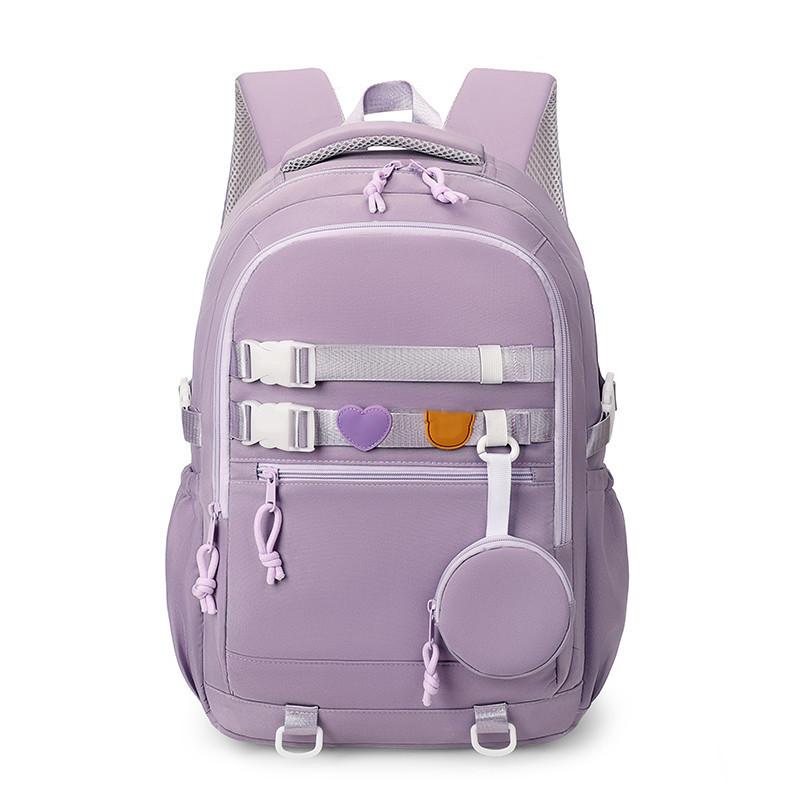 

Japanese ins high-value student schoolbag high school junior high school student large-capacity backpack simple solid color versatile backpack