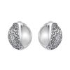 WOSTU 925 Sterling Silver Vintage Flower Pattern Wide Opening Ring For Women Mother's Day Gift Wedding Party Accessory Anillos