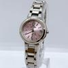 Used Citizen Cross Sea Radio Solar Ladies Watch Pink Date Operation Confirmed