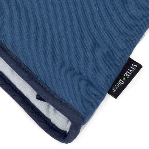 ESTILO Decor Juego de Manoplas, Tela Oxford Sólida con Tela Azul Marino, Simple y Elegante, Guantes de Cocina Resistentes al Calor, Incluye Salvamanteles, W3302720