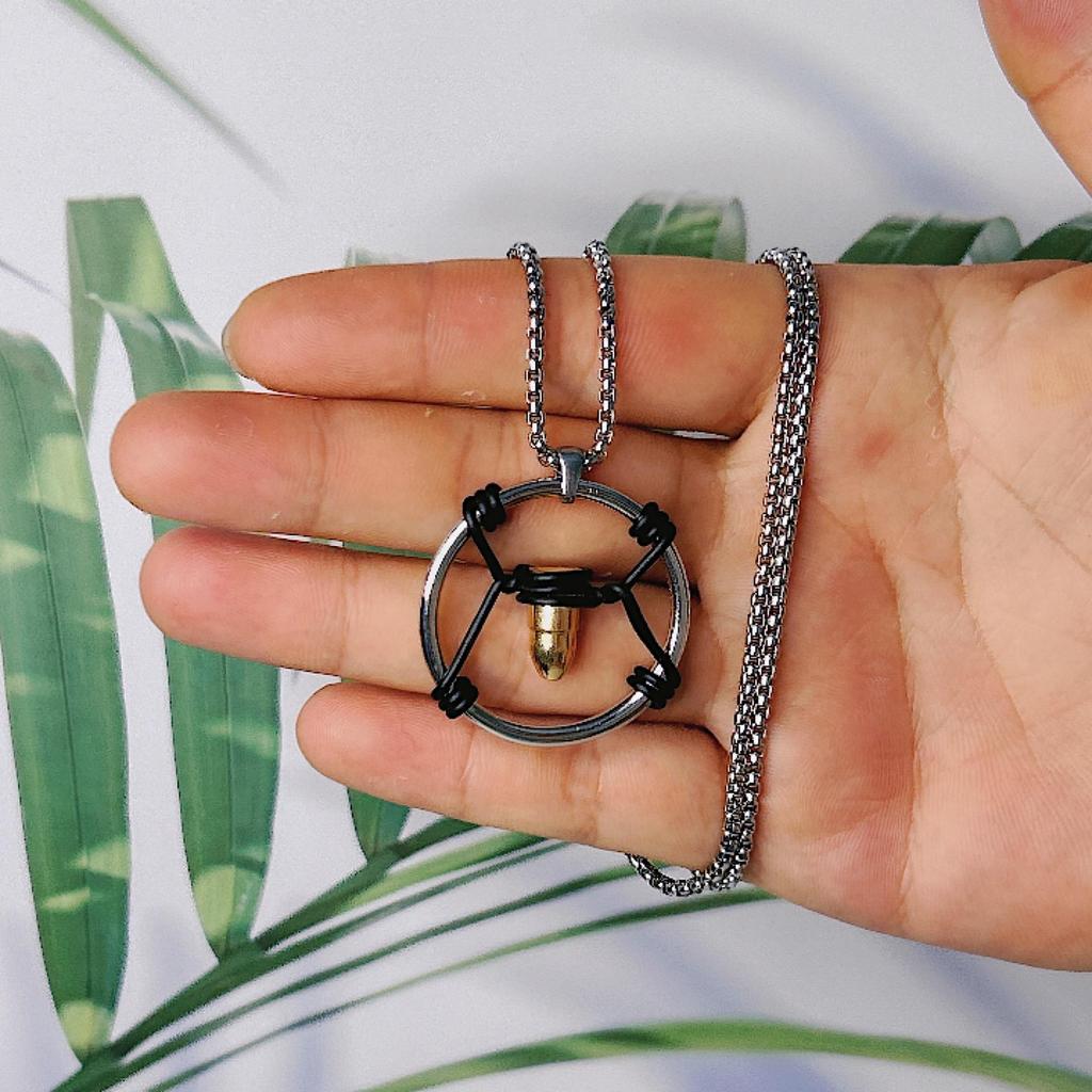 Mode Rund Ihålig Kula Hänge Personlighet Trend Punkstil Herr- och Damstil Halsband