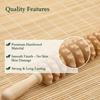 SHREESAMP Wooden 9 Roller Body Massager Stick Manual Gua Sha for Muscle Pain Relief Cellulite Reduction Lymphatic Drainage Handheld Full Body Mas