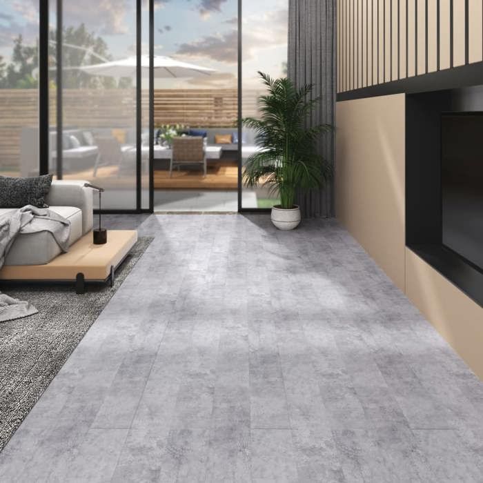VidaXL Planches de Plancher Revêtement de Sol Dalle de Sol Salon Salle de Séjour Chambre à Coucher Maison PVC 4,46 m² 3 mm 146574