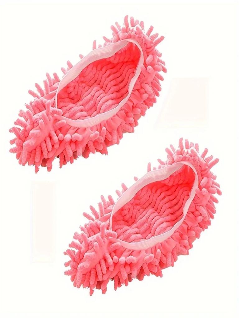 2Pcs Mop Slippers, Soft Washable and Reusable Microfiber Foot Socks, Suitable for Cleaning Dust in Bathrooms, Kitchens, and Bedr