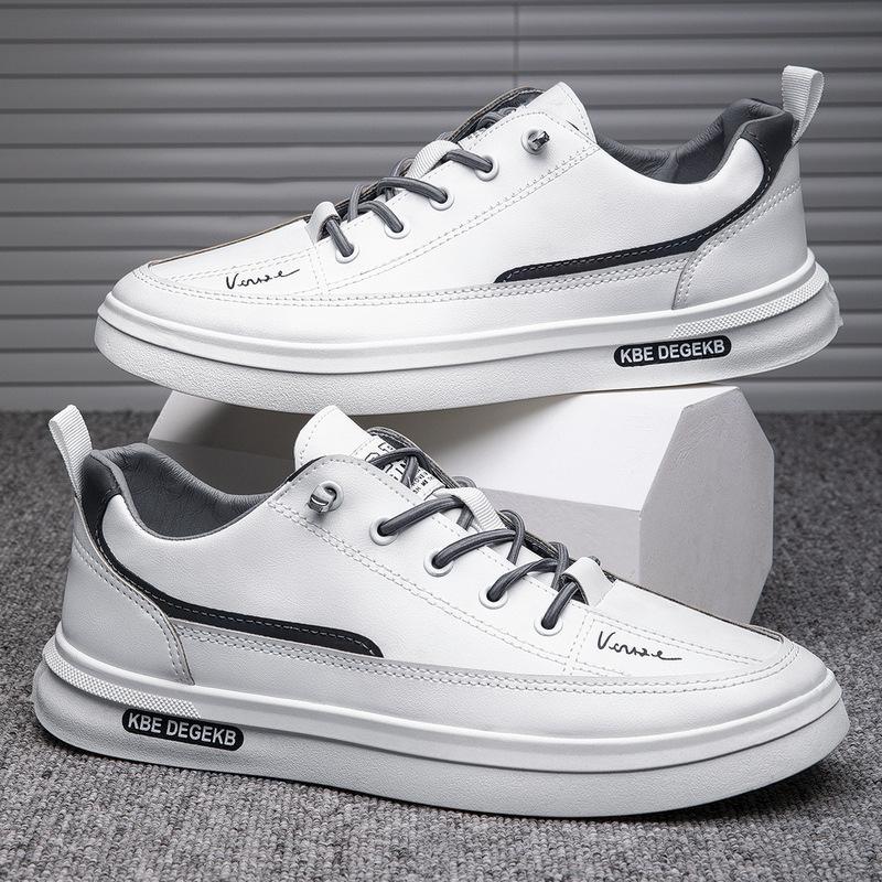 

Leather shoes men s 2025 new autumn men s sports shoes Korean version of casual men s shoes trend white shoes sub-board shoes men s 39