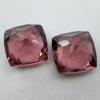 Natural Padparadscha Sapphire 16 Ct Square Cushion Pair Certified Gemstone