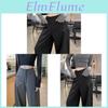 Casual Womens Loose Fit Wool Blend Wide Leg Pants For Spring 2025