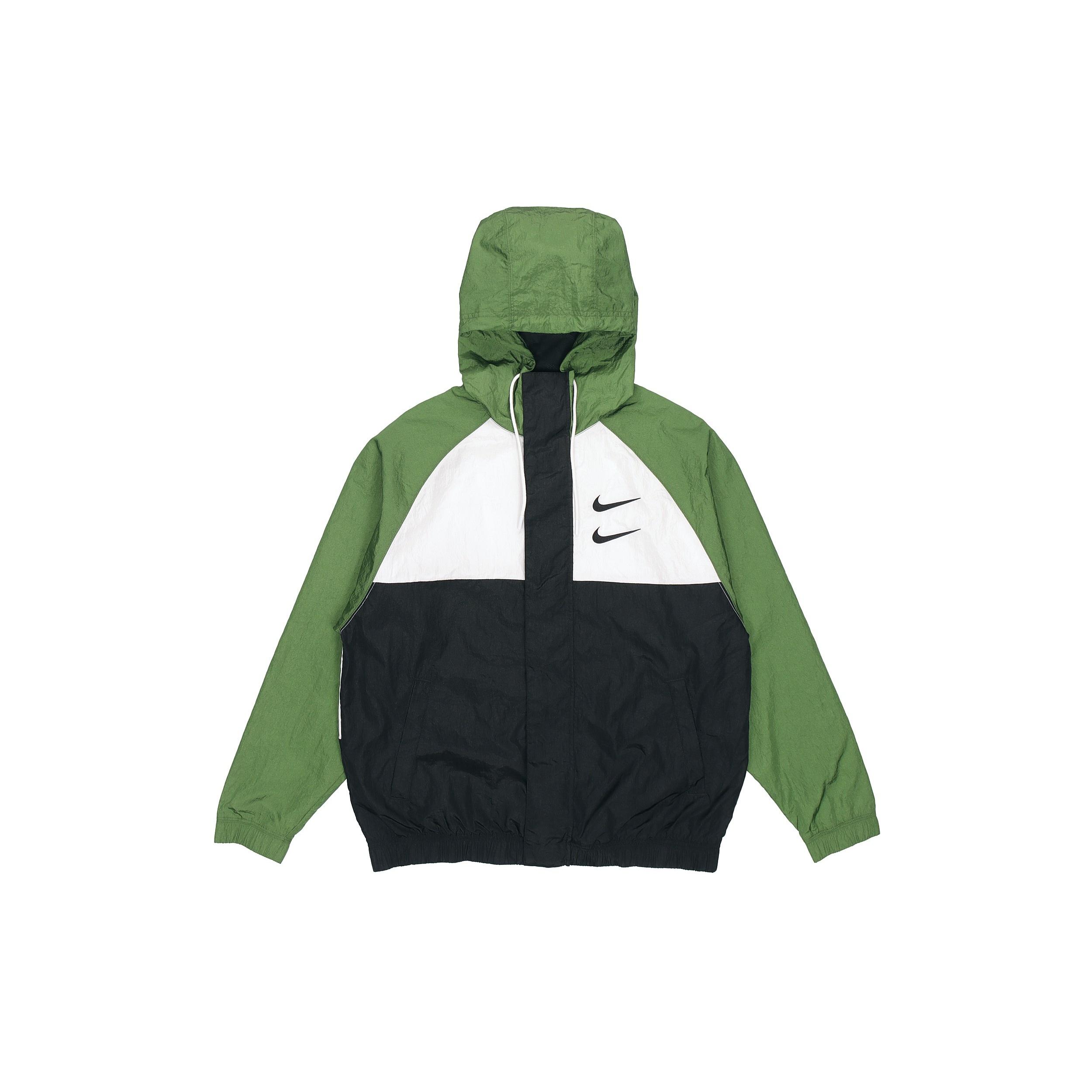 Nike Sportswear Swoosh Windproof Sports Woven Jacket Asia Sizing Green Men s DD1089-010 XL