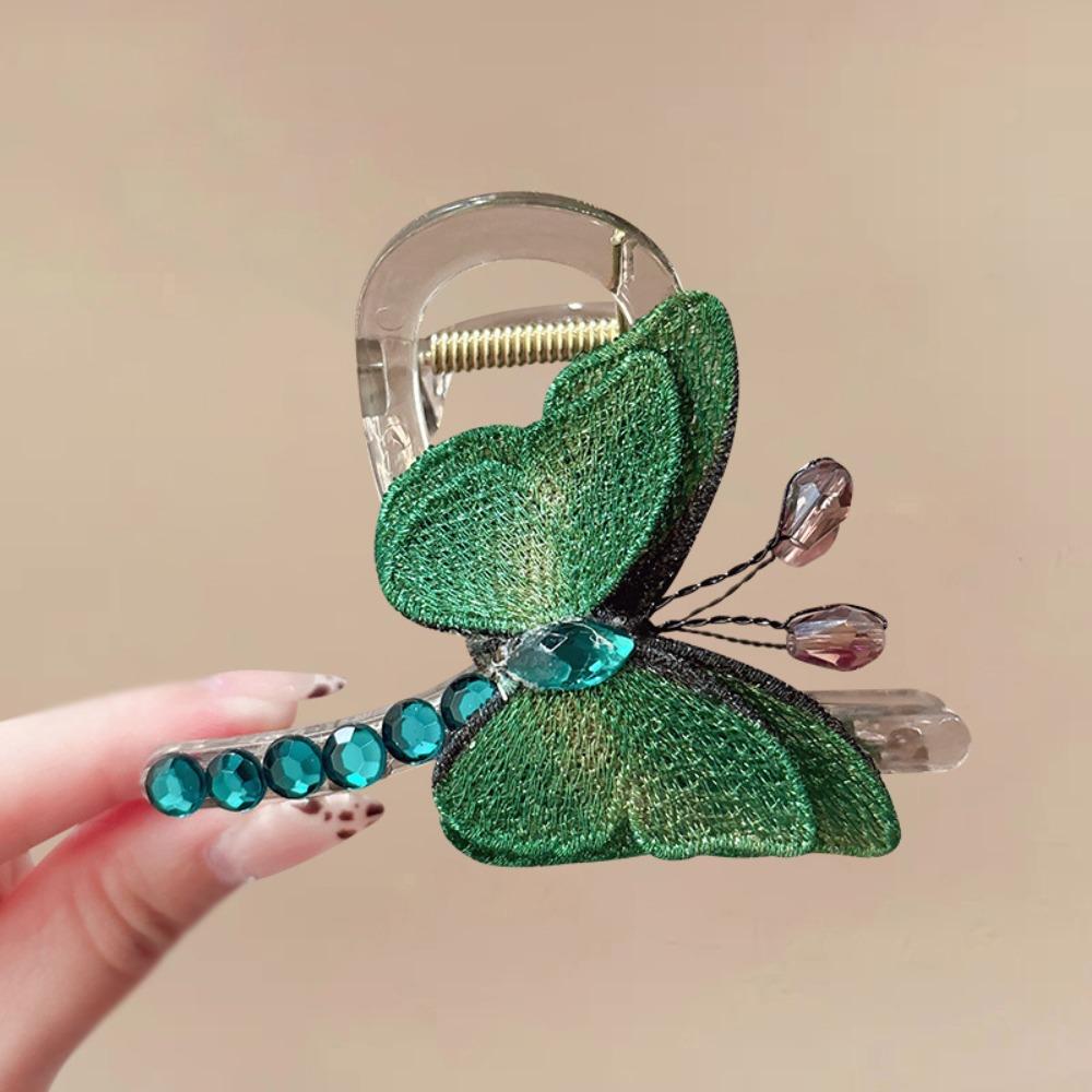 Exquisite Chinese Style Hair Clip Embroidered Headwear Graceful Retro Headdress  Daily Wear