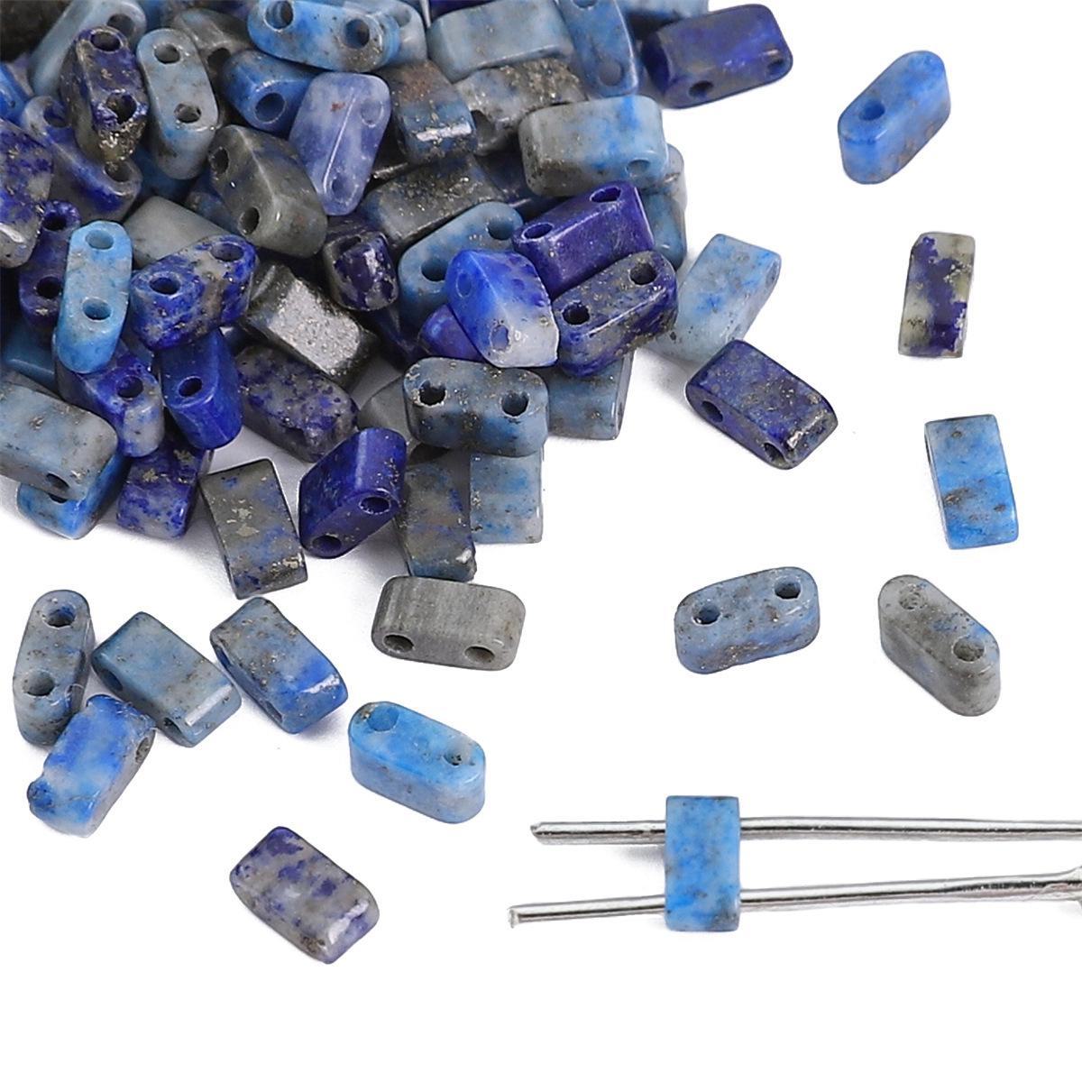 

Браслет из натуральных геометрических бусин из агата своими руками: Простые модные украшения Lapis lazuli, about 5x2mm, 10 pieces/pack синий