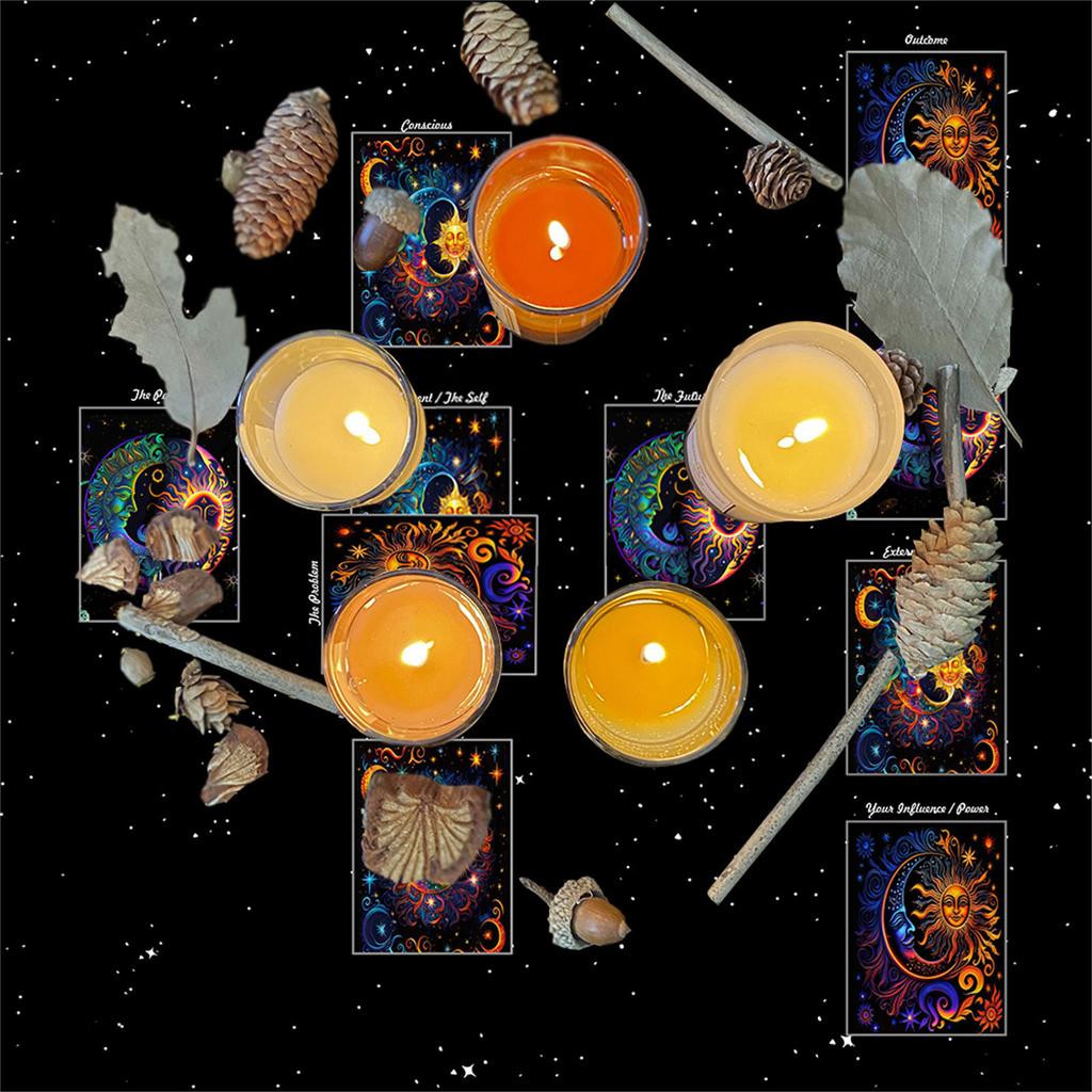 Quadratische Tischdecke Tarot-Altar-Tuch Brettspiel-Unterlage Astrologische Orakel-Unterlage Tischabdeckung Kartenmatte Divinations-Tischdecke