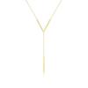 Elegant V-Shaped Long Necklace with Titanium Steel Pendant for Women