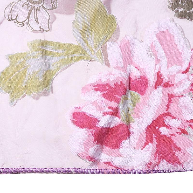 Peony Curtain Hanging 100x200cm Sheer Voile Door Window Room Divider Elegant Valance For Living Room Bedroom Luxury Home Decor Upgrade High Quality